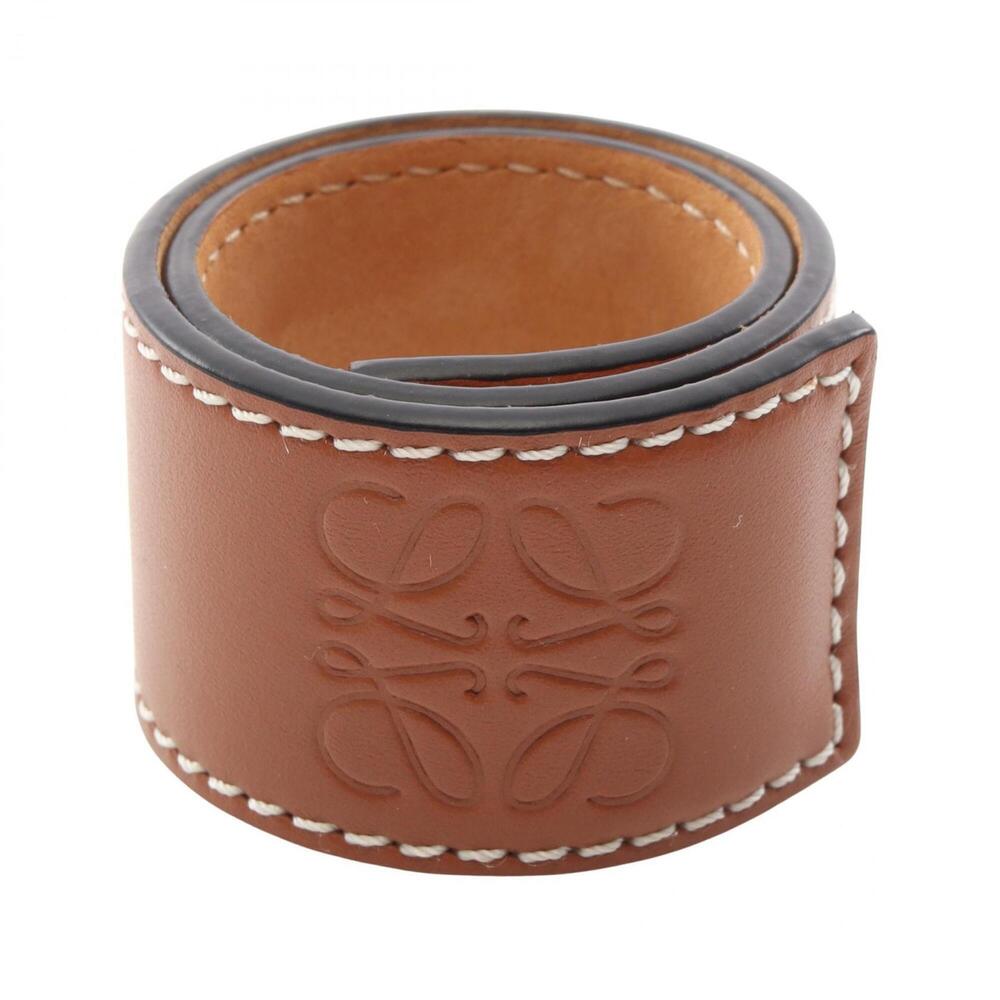 LOEWE Brown Leather Charm Bracelet